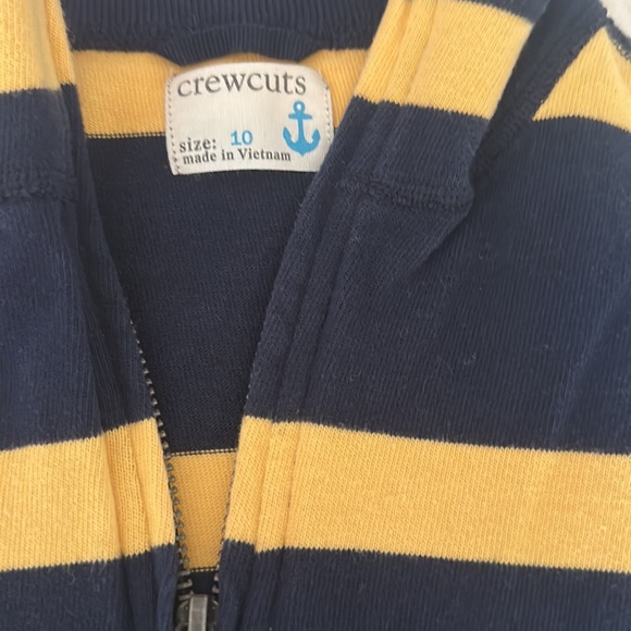 NWOT J Crew Crewcuts Three Quarter Zip Boys Sweatshirt Size 10 - Picture 2 of 2